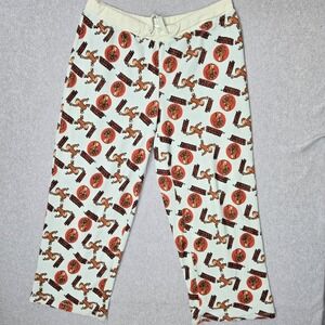 VINTAGE Curious George Men Sleepwear XXL Pajama Pants Sweatpants Fleece